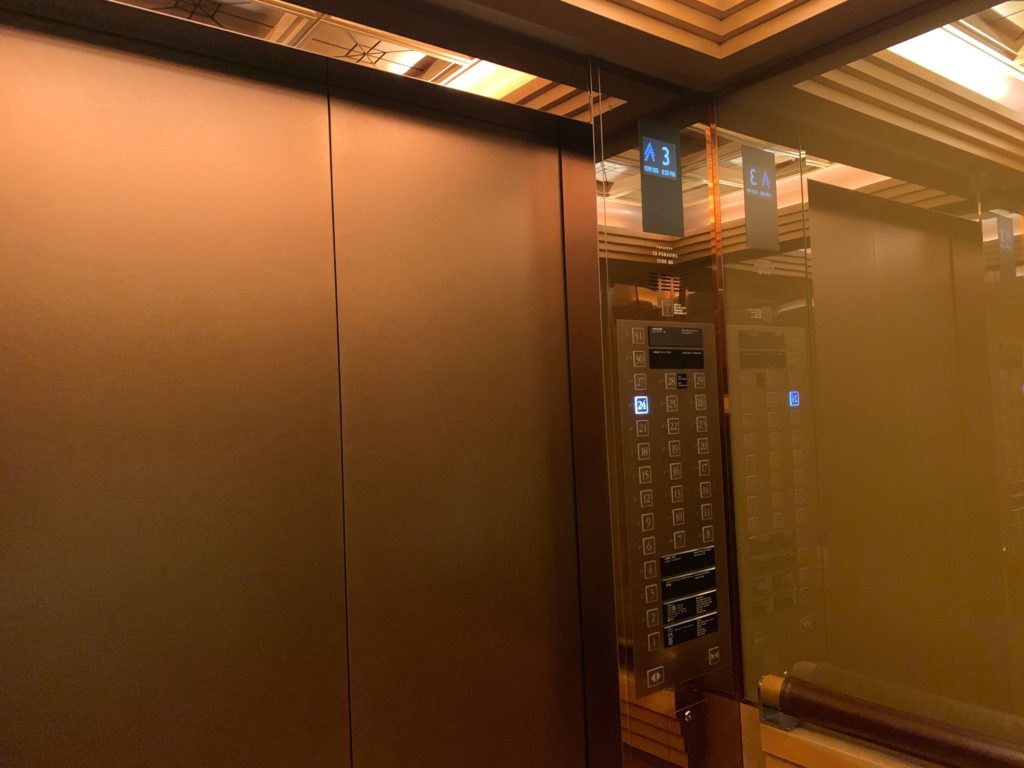 ヨコハマ グランド インターコンチネンタル ホテルのエレベーター